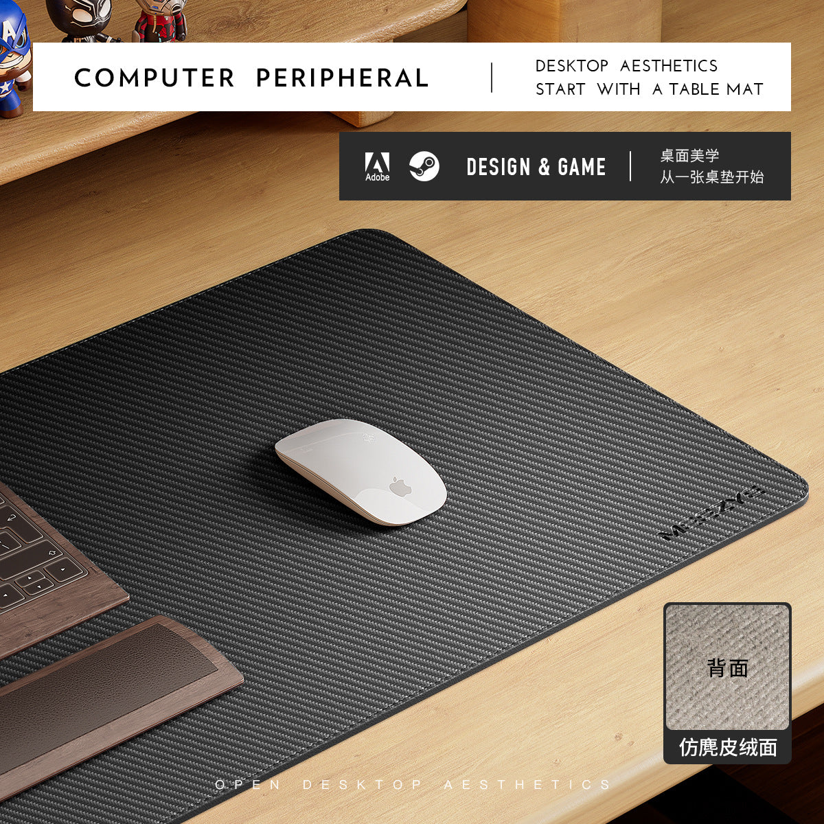 Aovela Carbon Fiber Desk Mat