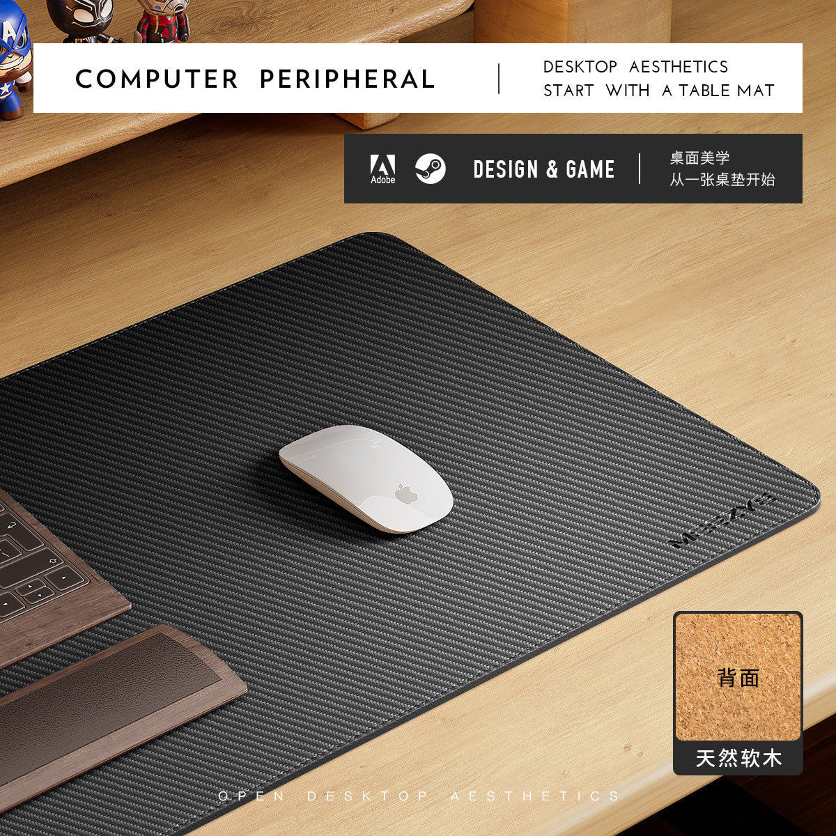 Aovela Carbon Fiber Desk Mat